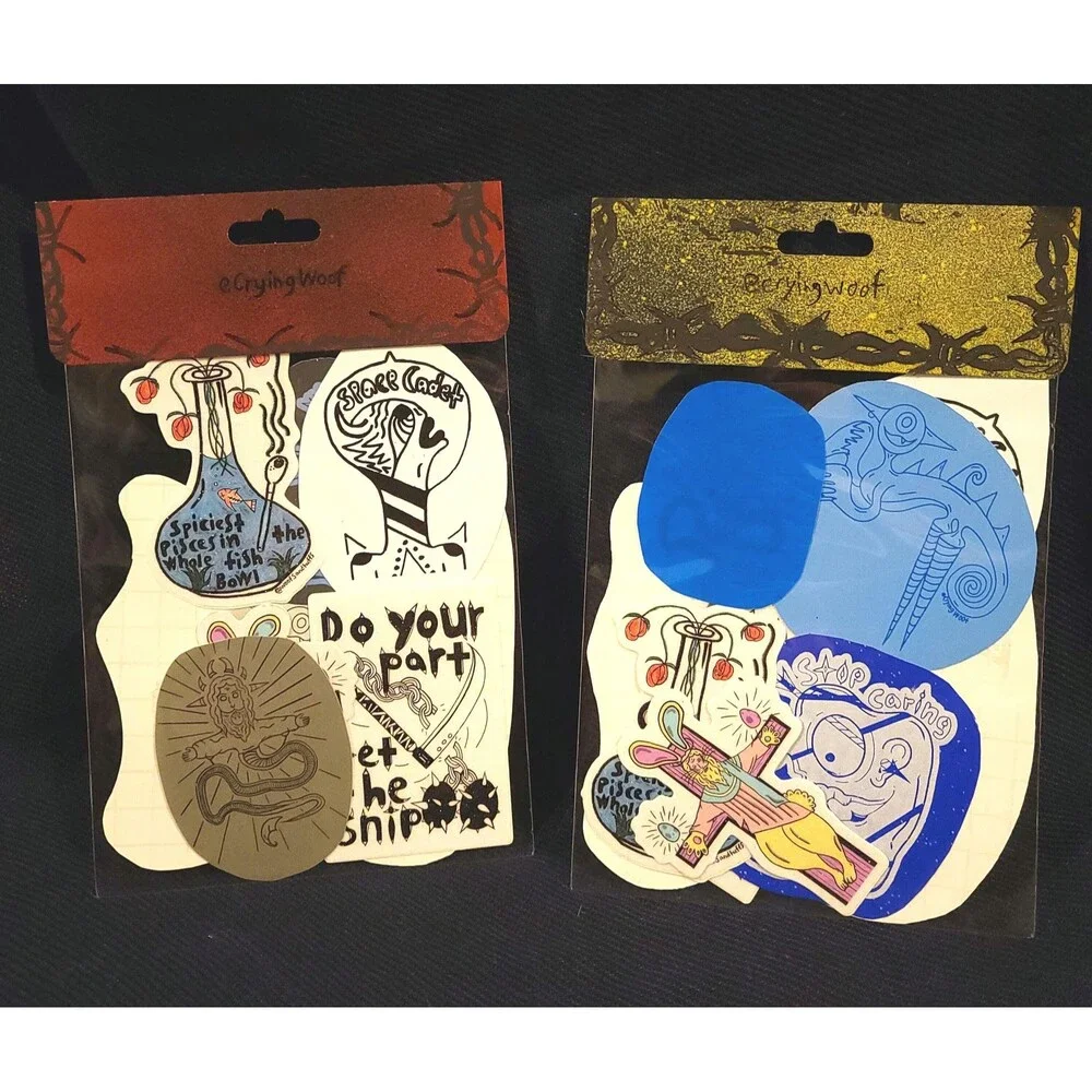 Sticker Pack. Custom 7 stickers in each packaging vinyl sticker, Decals